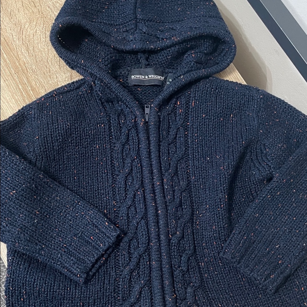 Kids Navy Hooded Sweater